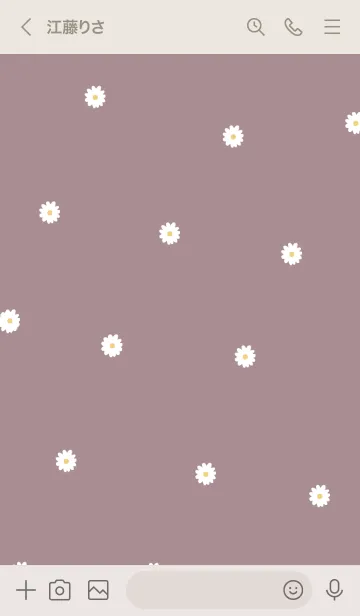 [LINE着せ替え] daisy_pattern (smokey pink)の画像3