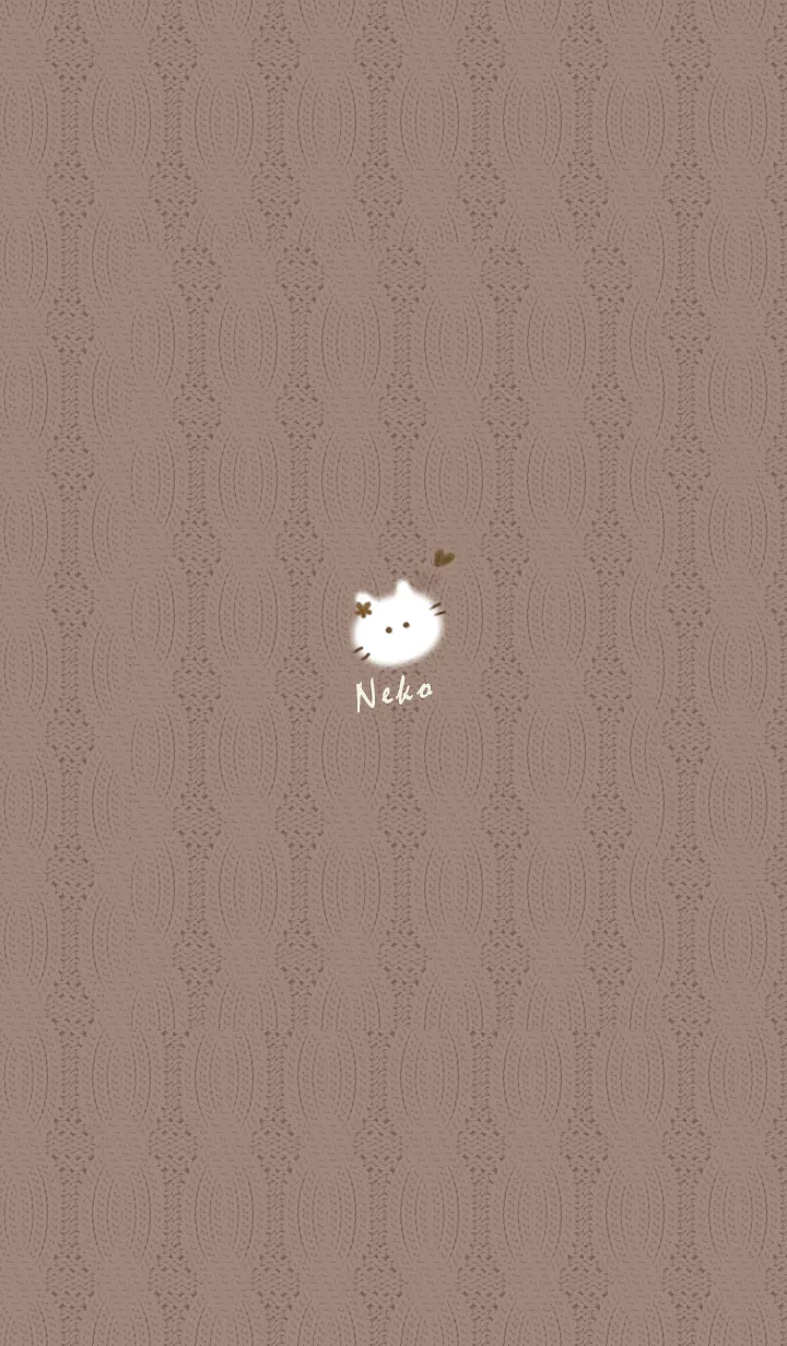 ～猫とニット♥ブラウン06_1～のLINE着せ替え