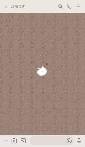 [LINE着せ替え] ～猫とニット♥ブラウン06_1～の画像3