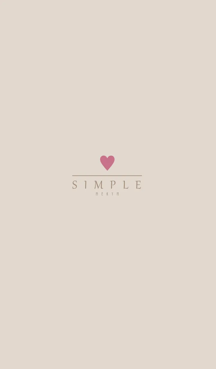 [LINE着せ替え] DUSKY BEIGE.SIMPLE -HEART- 17の画像1