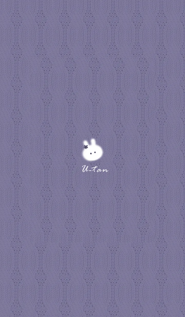 [LINE着せ替え] ～うさぎとニット♥パープル33_1～の画像1