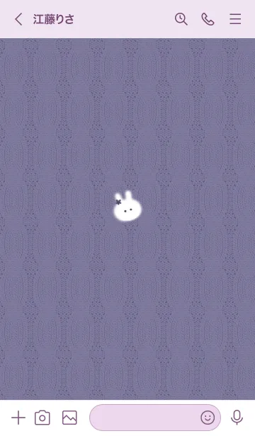 [LINE着せ替え] ～うさぎとニット♥パープル33_1～の画像3