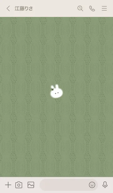 [LINE着せ替え] ～うさぎとニット♥グリーン29_1～の画像3