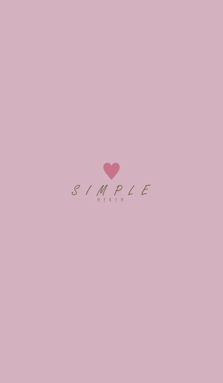 [LINE着せ替え] DUSKY PINK BROWN.SIMPLE -HEART- 17の画像1