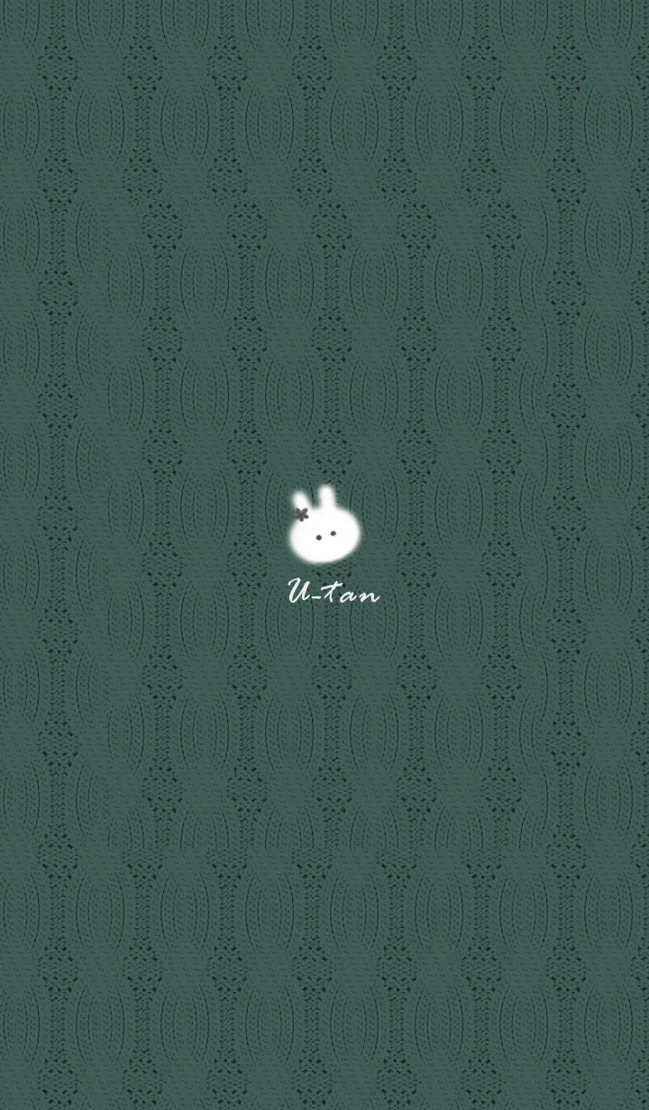 [LINE着せ替え] ～うさぎとニット♥ブルーグリーン22_1～の画像1