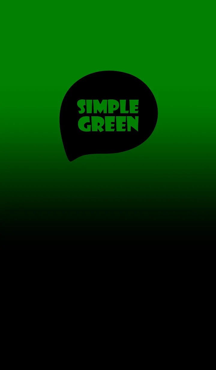 [LINE着せ替え] Simple Black & Green Theme (JP)の画像1