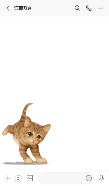 [LINE着せ替え] ありと用可愛い虎猫子猫の画像3