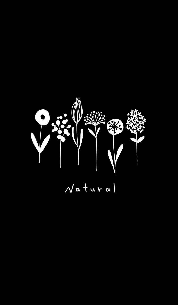 [LINE着せ替え] 北欧の花の花壇・真夜中の画像1