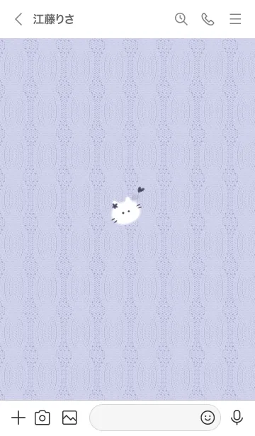 [LINE着せ替え] ～猫とニット♥パープル12_1～の画像3