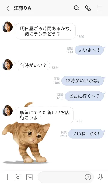 [LINE着せ替え] ありん用可愛い虎猫子猫の画像4