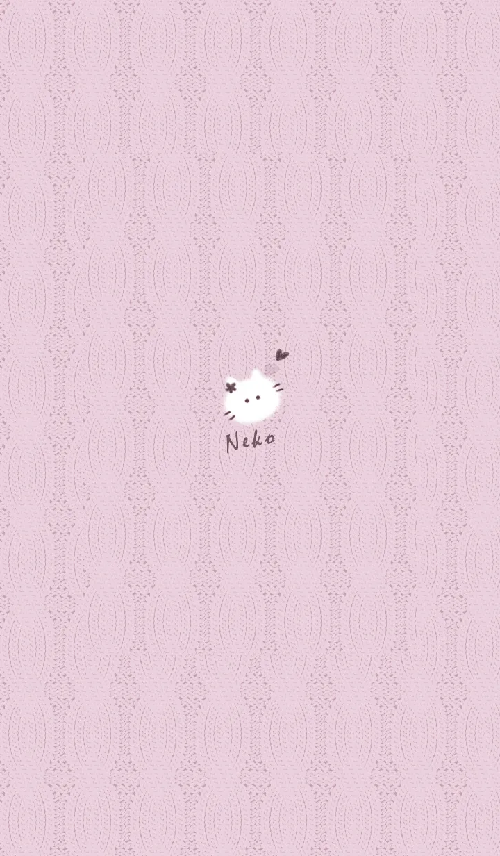 [LINE着せ替え] ～猫とニット♥ピンク14_1～の画像1