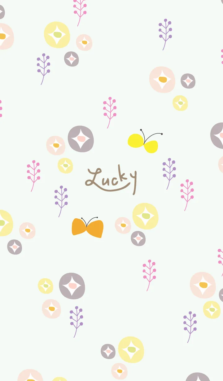 [LINE着せ替え] 北欧風 花と蝶28の画像1