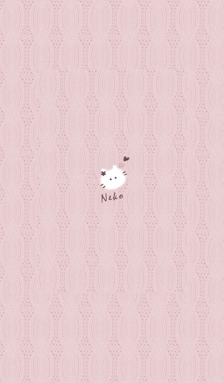 [LINE着せ替え] ～猫とニット♥ピンク15_1～の画像1