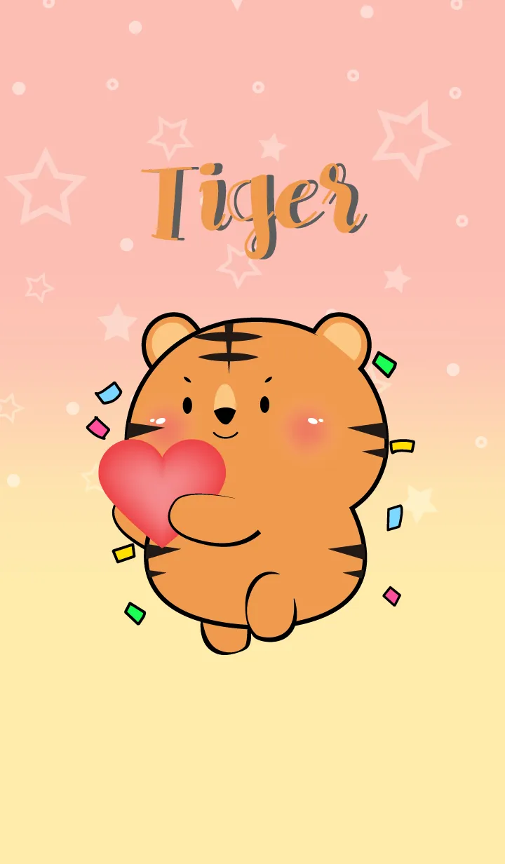 [LINE着せ替え] Little Tiger In Pastel Theme (JP)の画像1