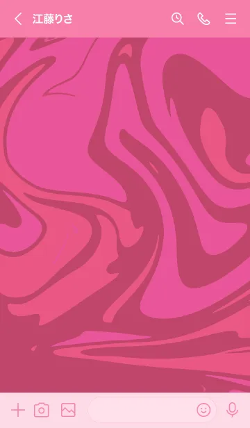 [LINE着せ替え] ピンク : マーブルの画像3