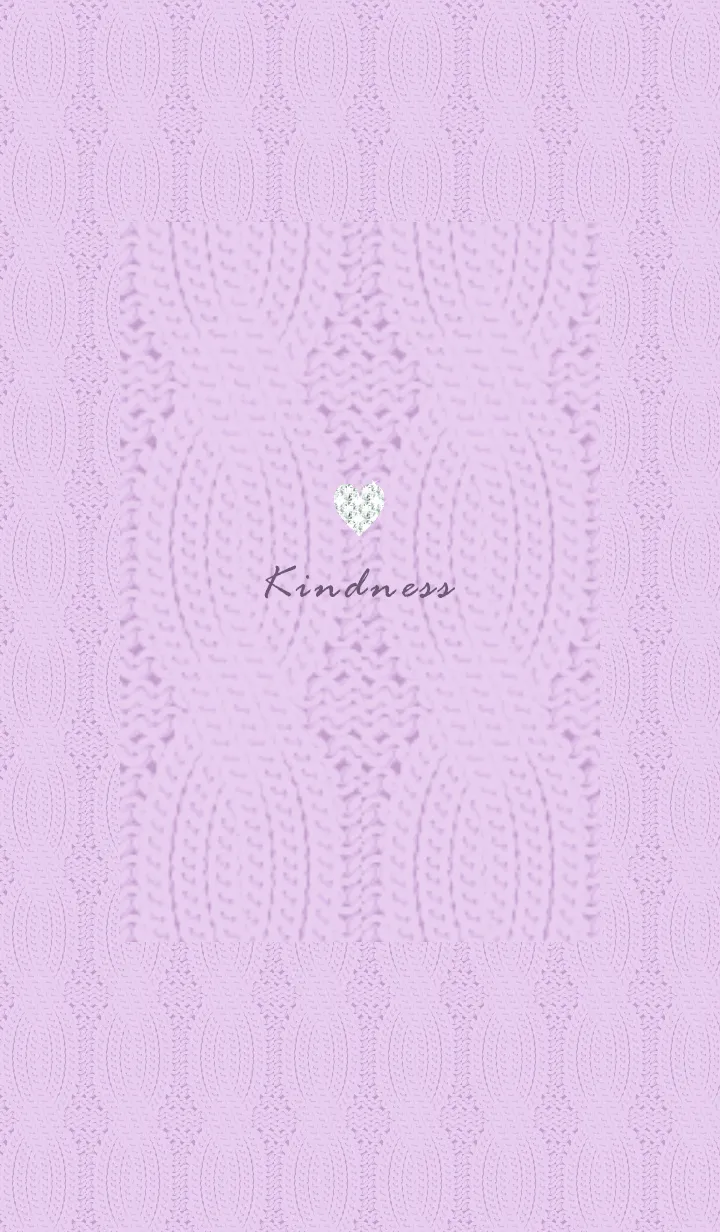 [LINE着せ替え] ～ハートとニット♥ピンクパープル06_1～の画像1