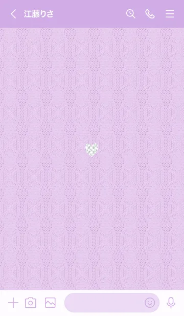 [LINE着せ替え] ～ハートとニット♥ピンクパープル06_1～の画像3