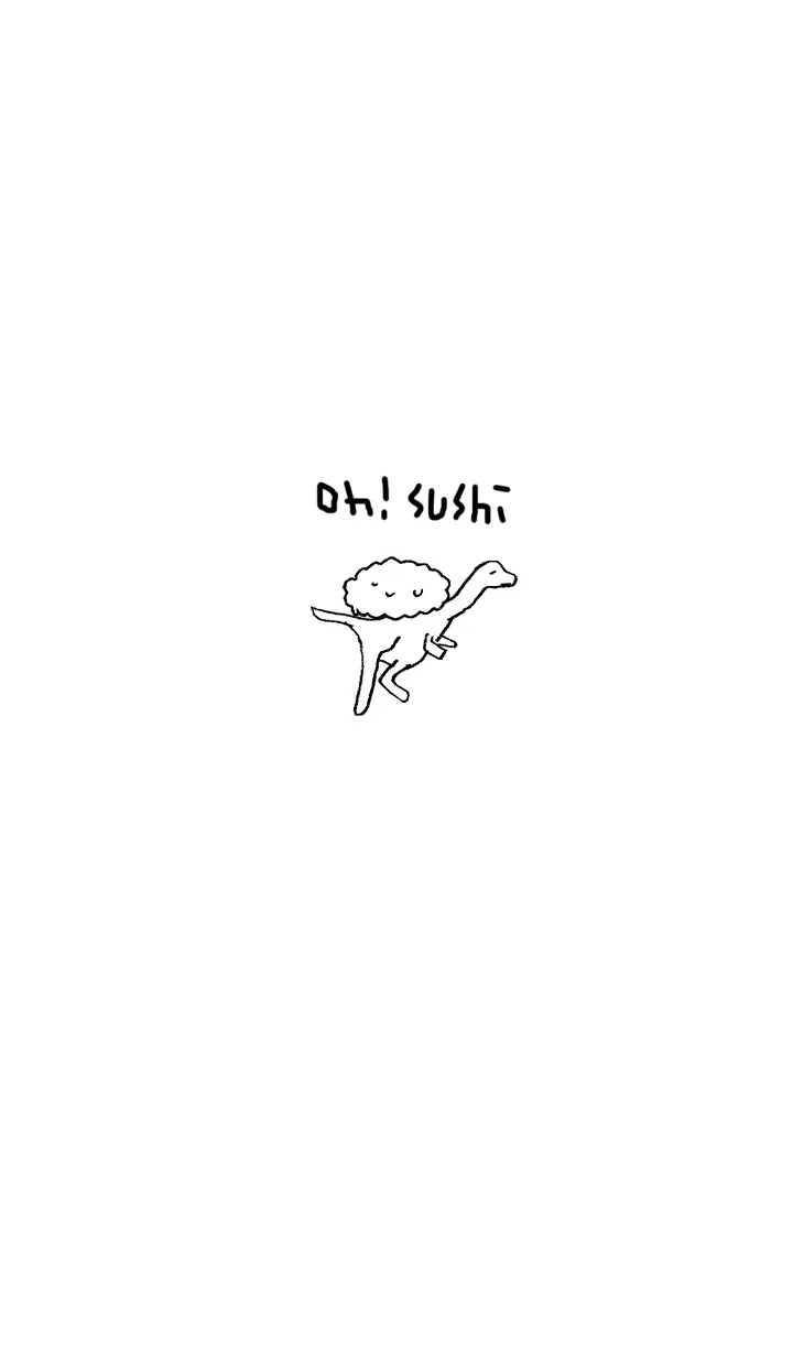 [LINE着せ替え] Oh！ SUSHI 恐竜のせ寿司 Bの画像1