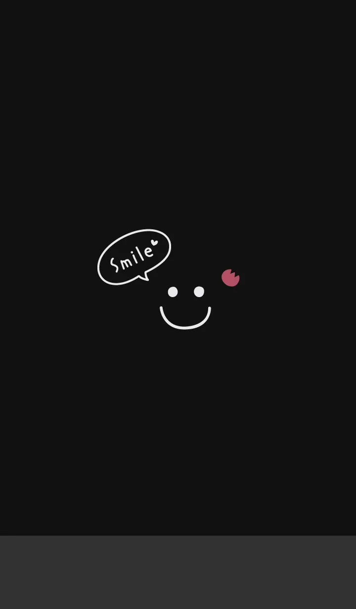 [LINE着せ替え] スマイルチューリップ<ブラック>の画像1