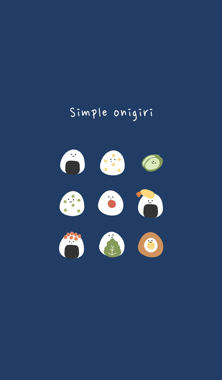 [LINE着せ替え] Simple onigiri_02の画像1