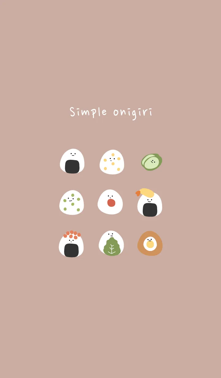 [LINE着せ替え] Simple onigiri_01の画像1