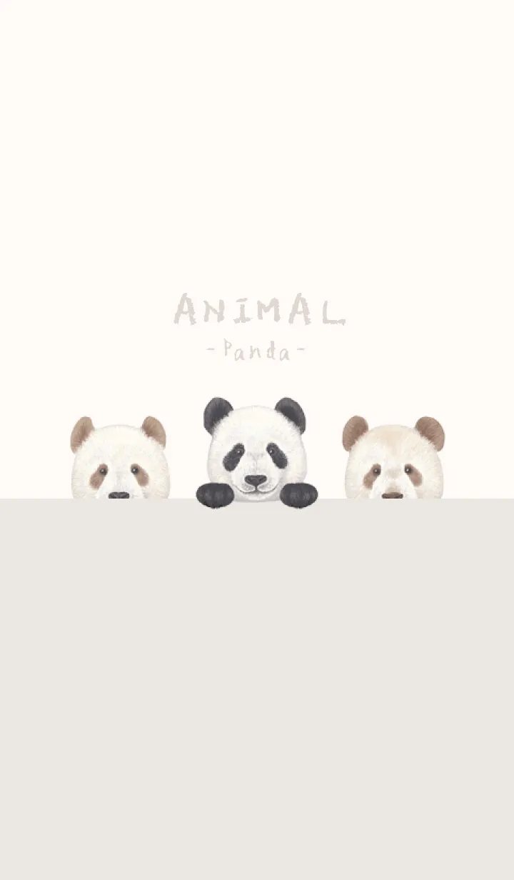 [LINE着せ替え] ANIMAL - パンダ - ベージュの画像1