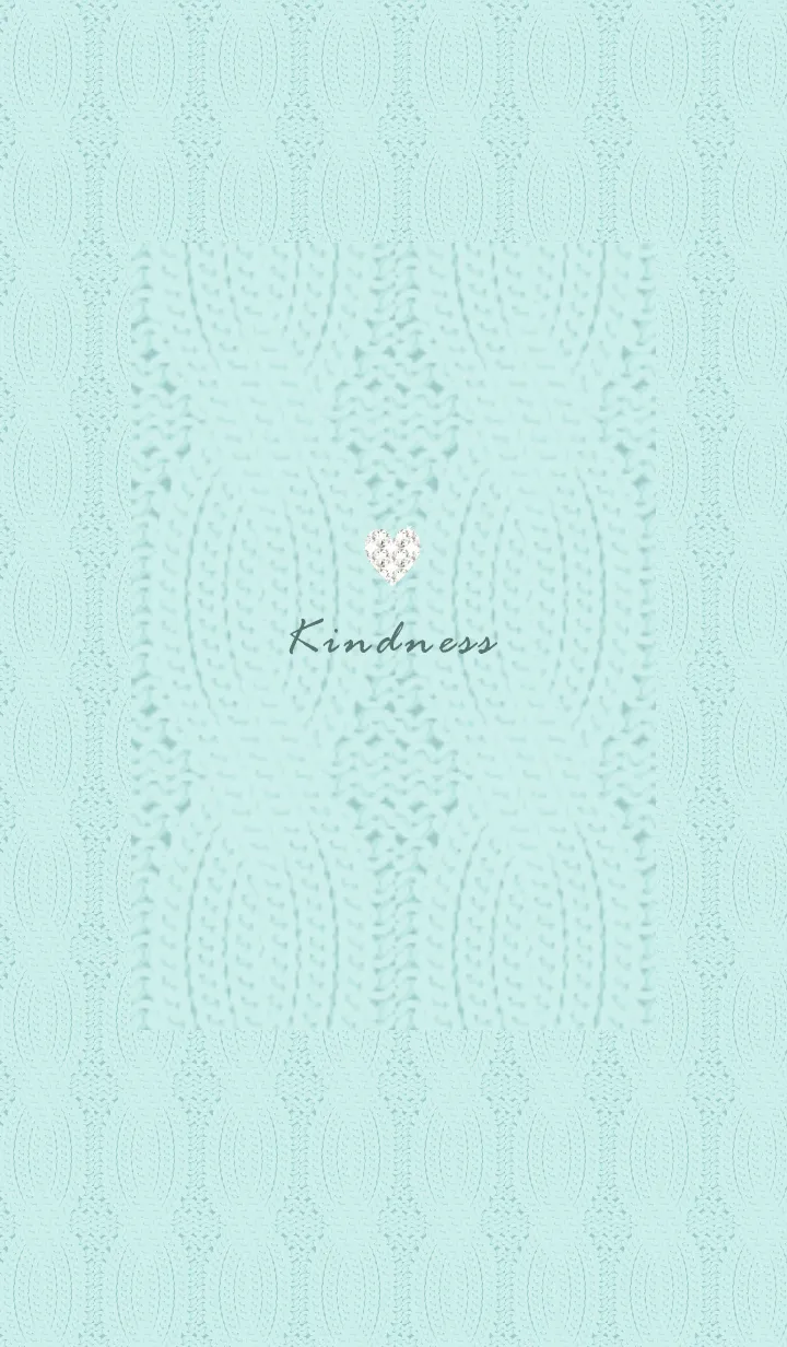 [LINE着せ替え] ～ハートとニット♥ブルーグリーン02_1～の画像1