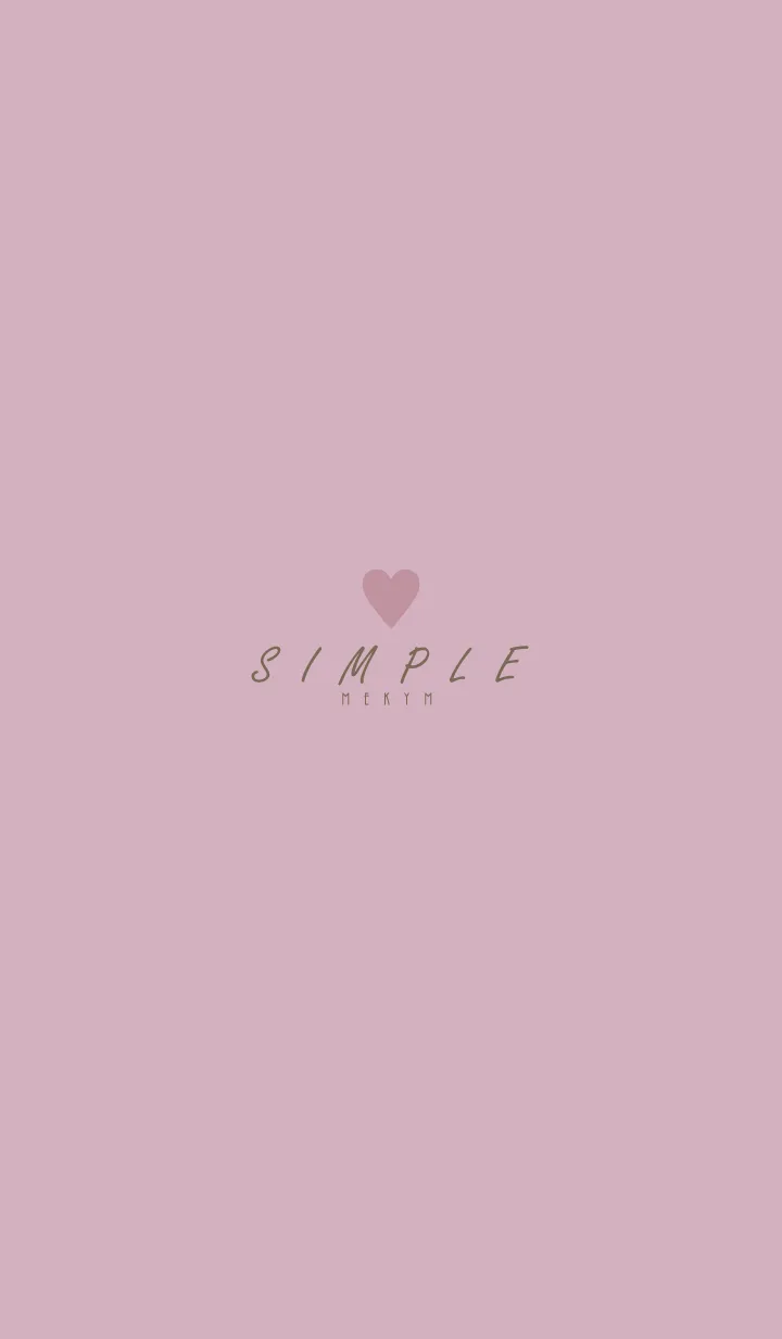 [LINE着せ替え] DUSKY PINK BROWN.SIMPLE -HEART- 18の画像1
