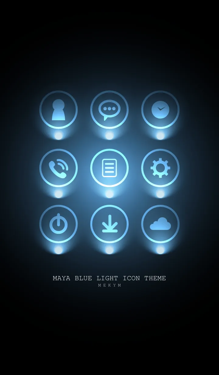 [LINE着せ替え] MAYA BLUE LIGHT ICON THEME 2の画像1