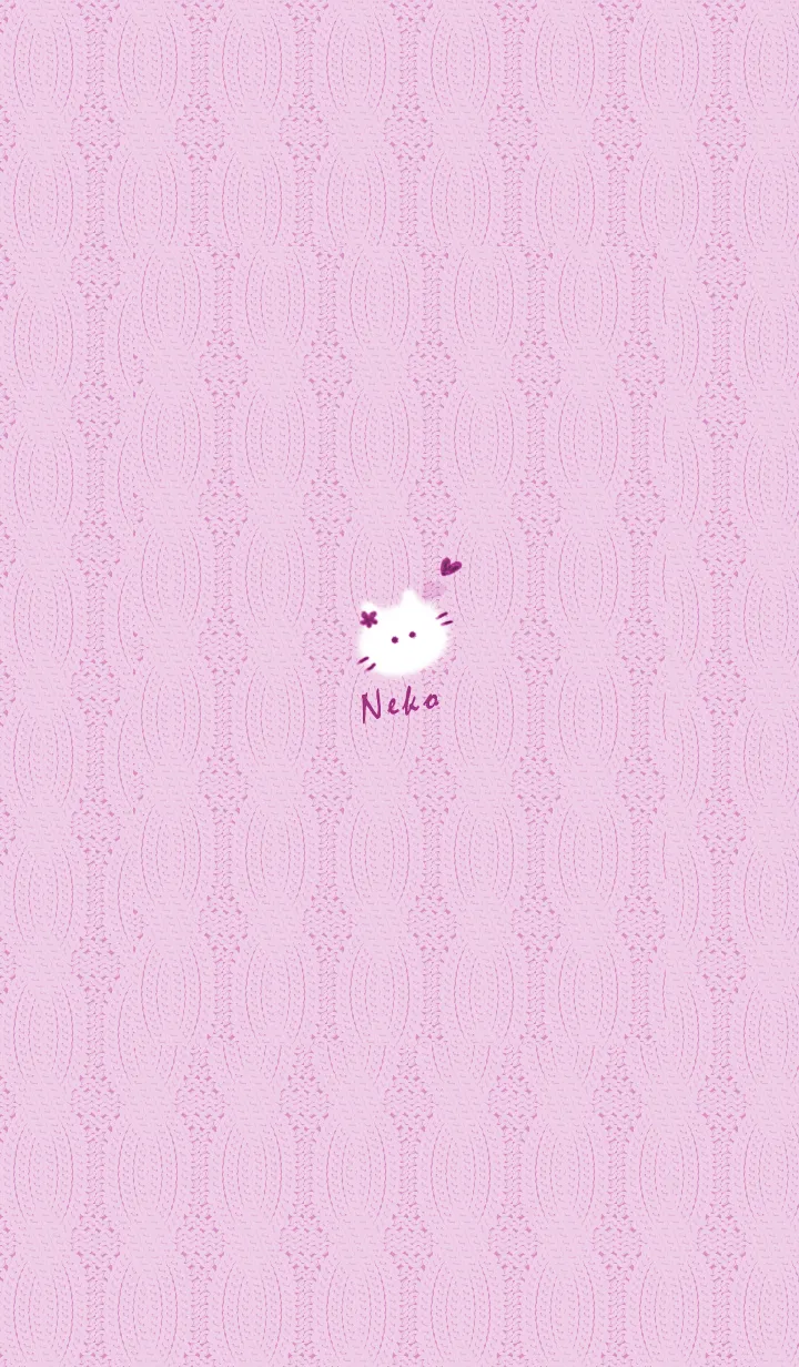 [LINE着せ替え] ～猫とニット♥ピンク36_1～の画像1