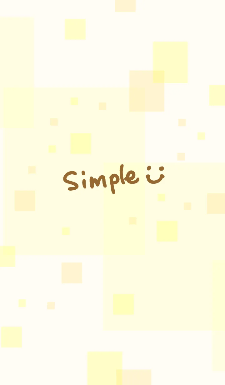 [LINE着せ替え] 黄色四角スマイル3の画像1