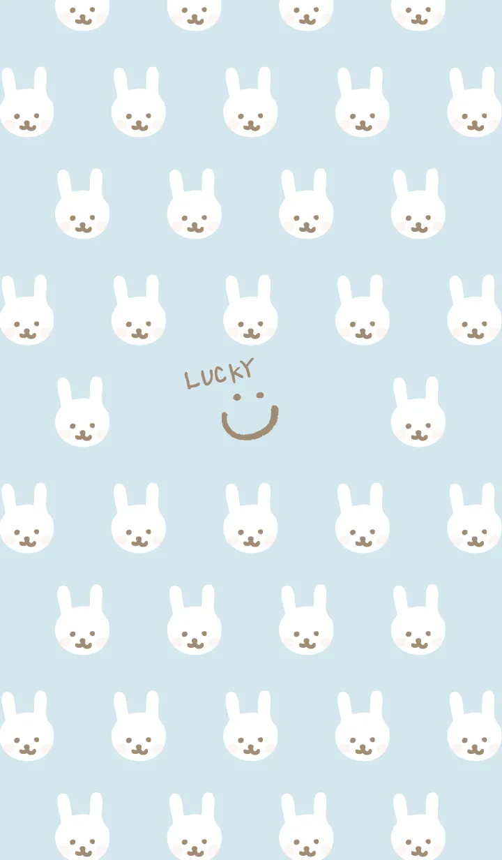 [LINE着せ替え] うさちゃん たくさん ブルー5の画像1