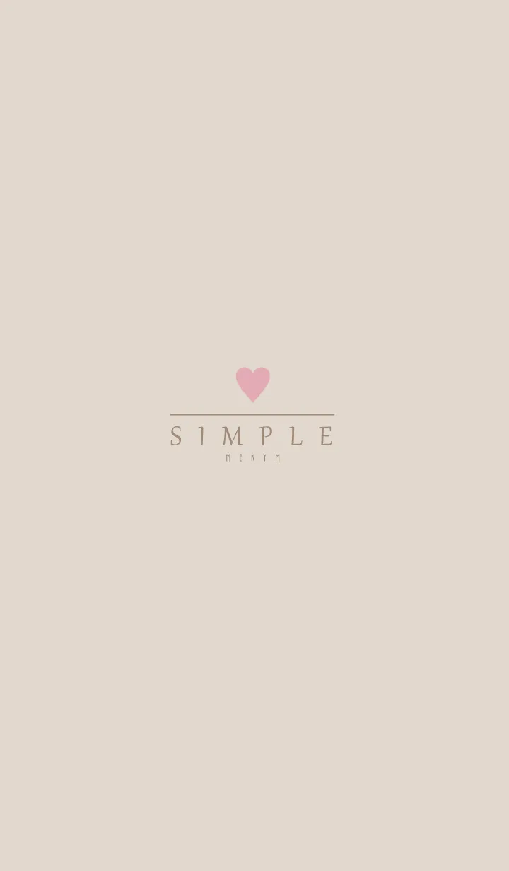 [LINE着せ替え] DUSKY BEIGE.SIMPLE -HEART- 18の画像1