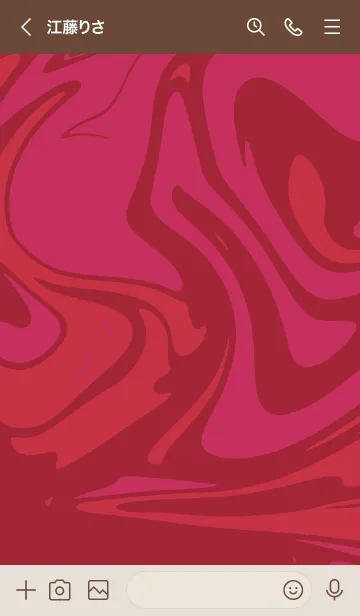 [LINE着せ替え] ボルドー : マーブルの画像3