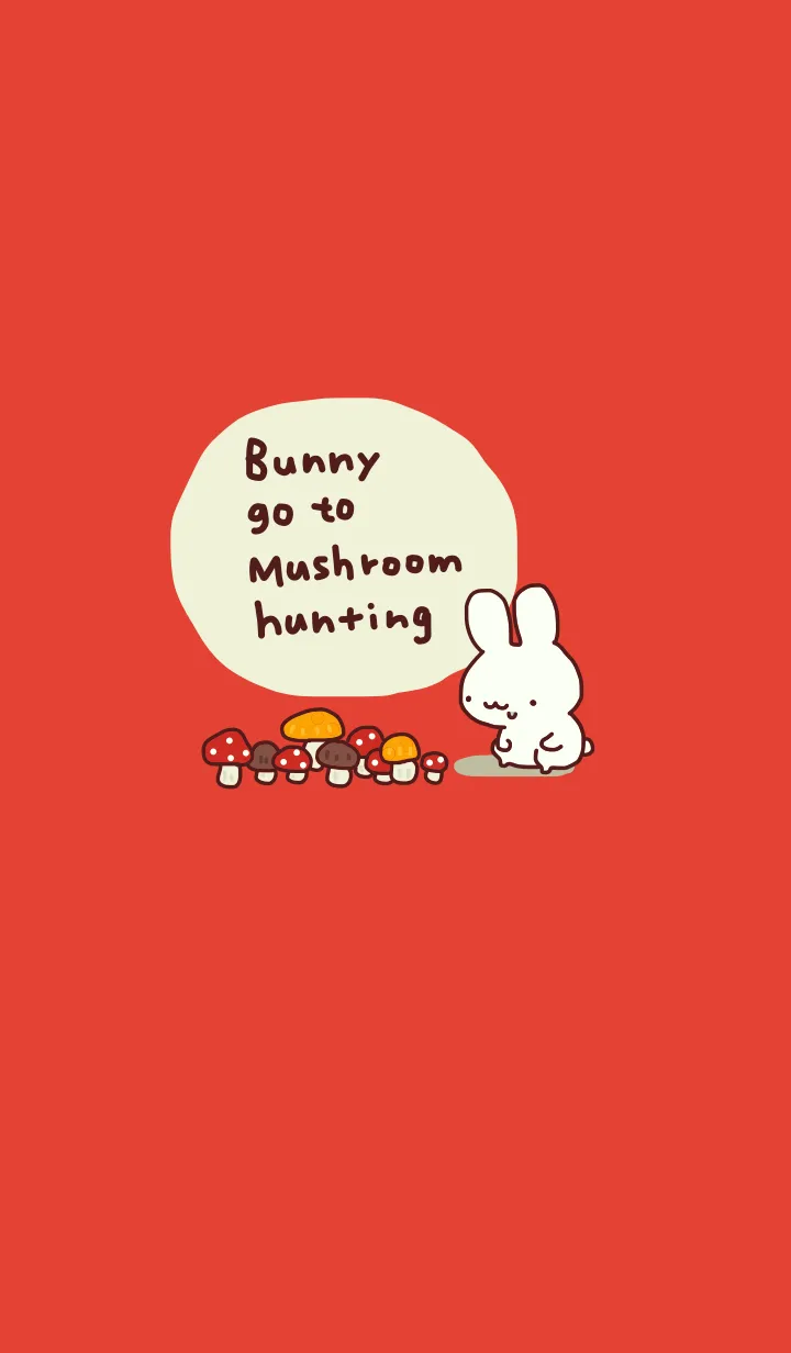 [LINE着せ替え] うさぎたちのきのこ狩りの画像1