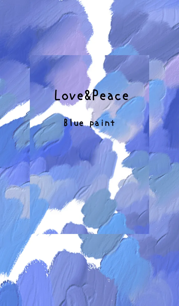 [LINE着せ替え] 油絵アート【blue paint 56】の画像1