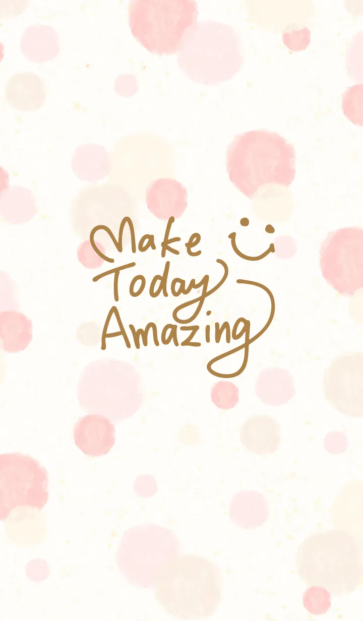 [LINE着せ替え] スマイル-大人水彩水玉ピンク25-の画像1