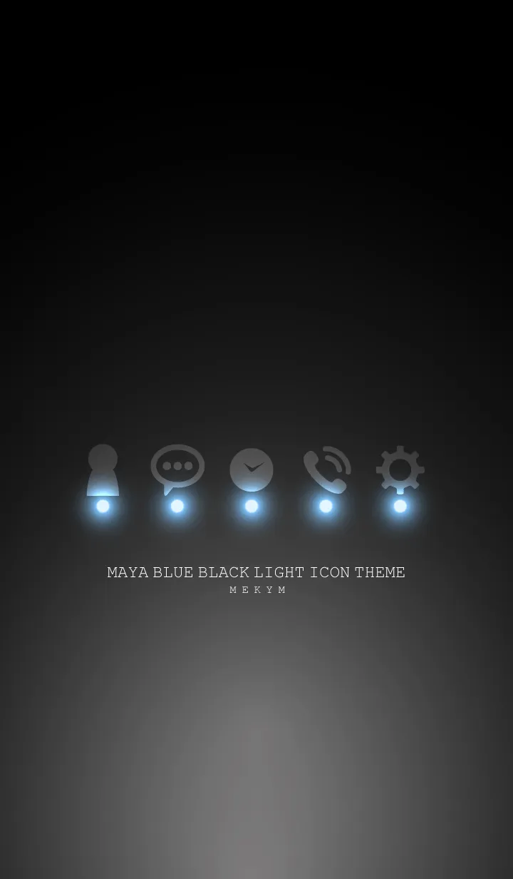 [LINE着せ替え] MAYA BLUE BLACK LIGHT ICON THEMEの画像1