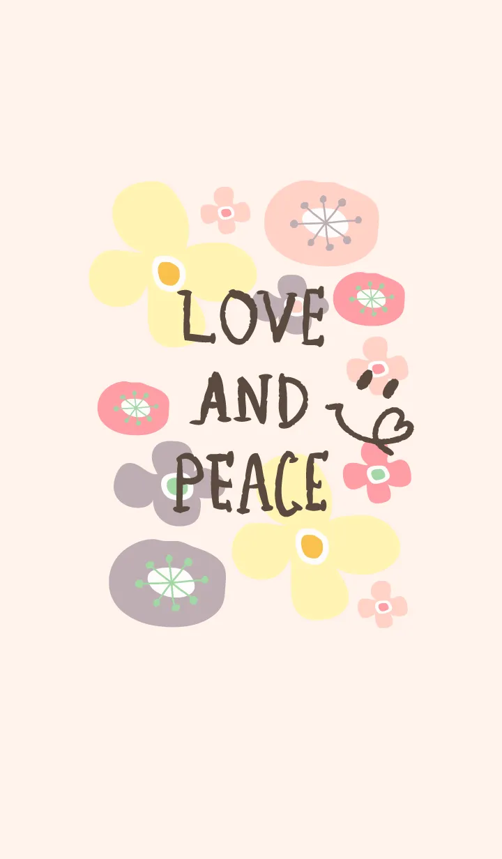 [LINE着せ替え] 北欧風お花ピンク-スマイル8-の画像1