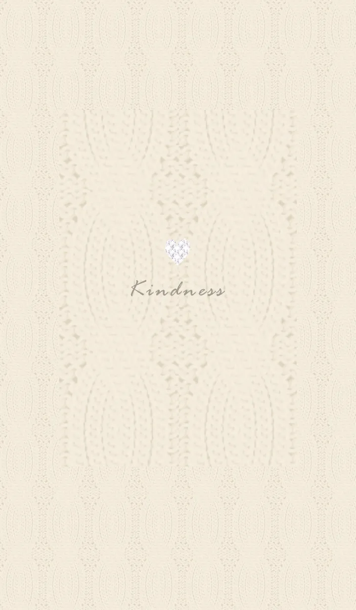 [LINE着せ替え] ～ハートとニット♥ベージュ11_1～の画像1