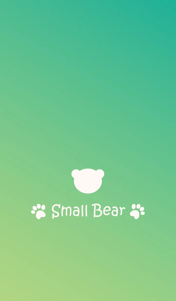 [LINE着せ替え] Small Bear *Green Gradation 2*の画像1