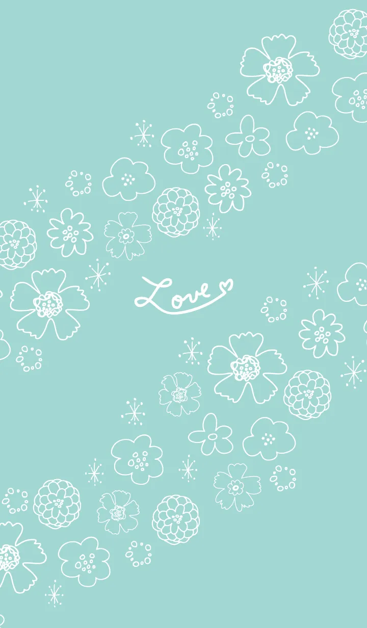 [LINE着せ替え] 白い花 くすみカラー14の画像1