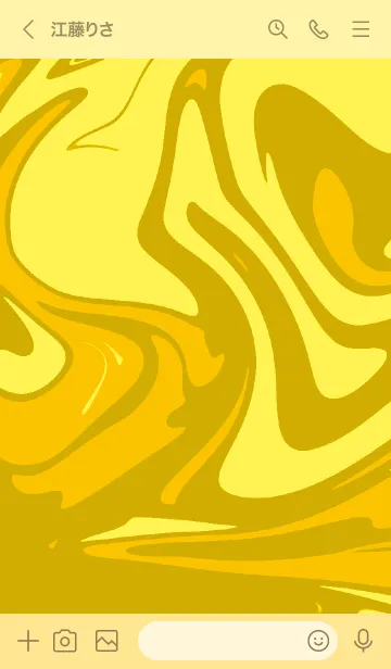 [LINE着せ替え] 黄色 : マーブルの画像3