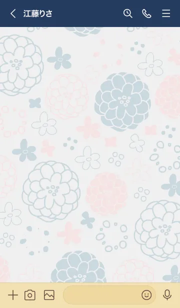 [LINE着せ替え] 大人お花模様4の画像3