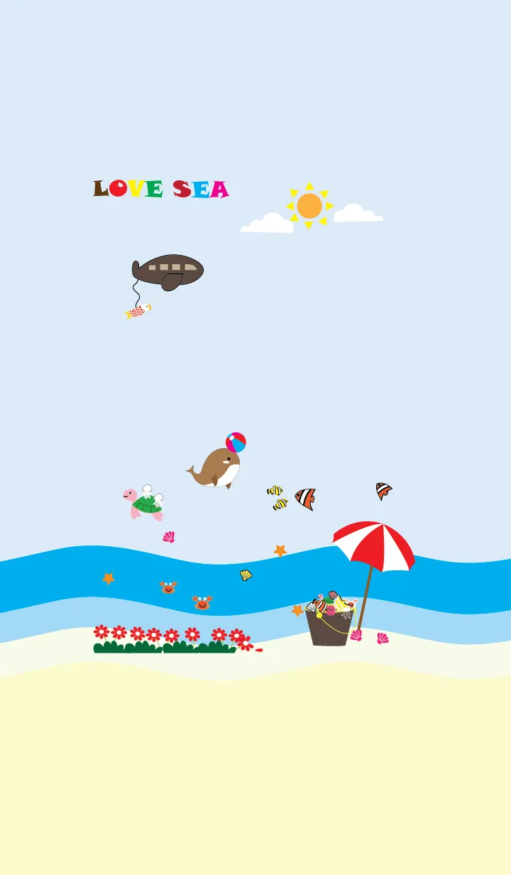 [LINE着せ替え] Love sea theme v.1 JPの画像1