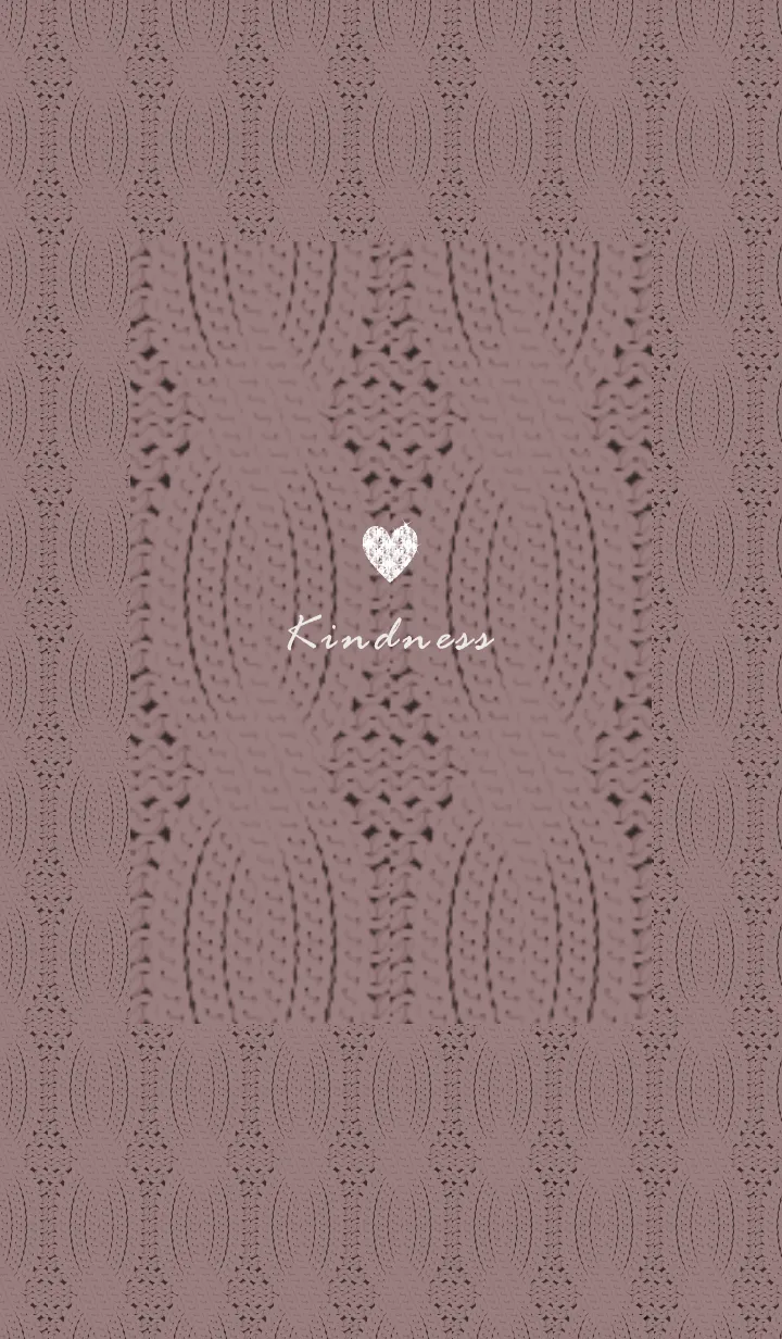 [LINE着せ替え] ～ハートとニット♥ピンクブラウン26_1～の画像1