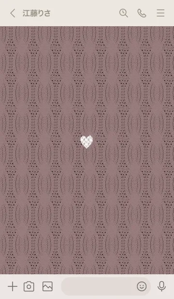 [LINE着せ替え] ～ハートとニット♥ピンクブラウン26_1～の画像3