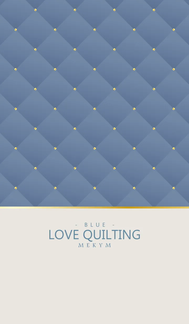 [LINE着せ替え] LOVE QUILTING-DUSKY BLUEの画像1
