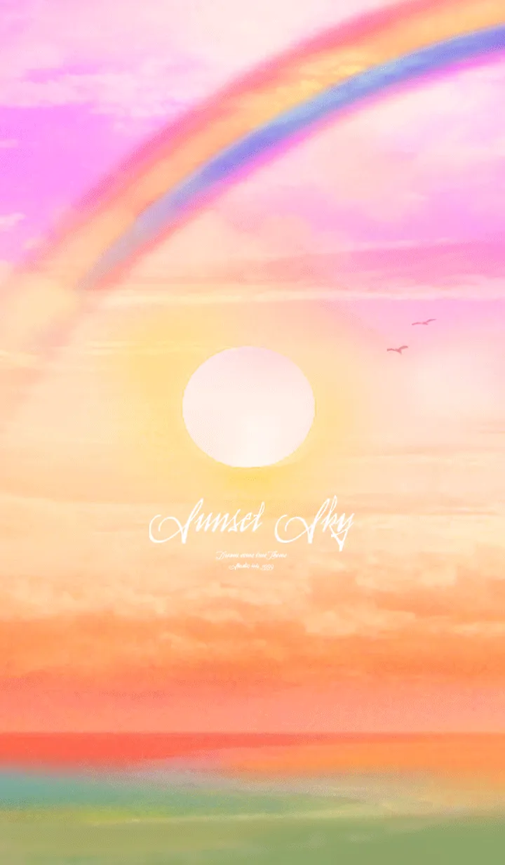 [LINE着せ替え] 運気上昇 Sunset sky 夢への道の画像1