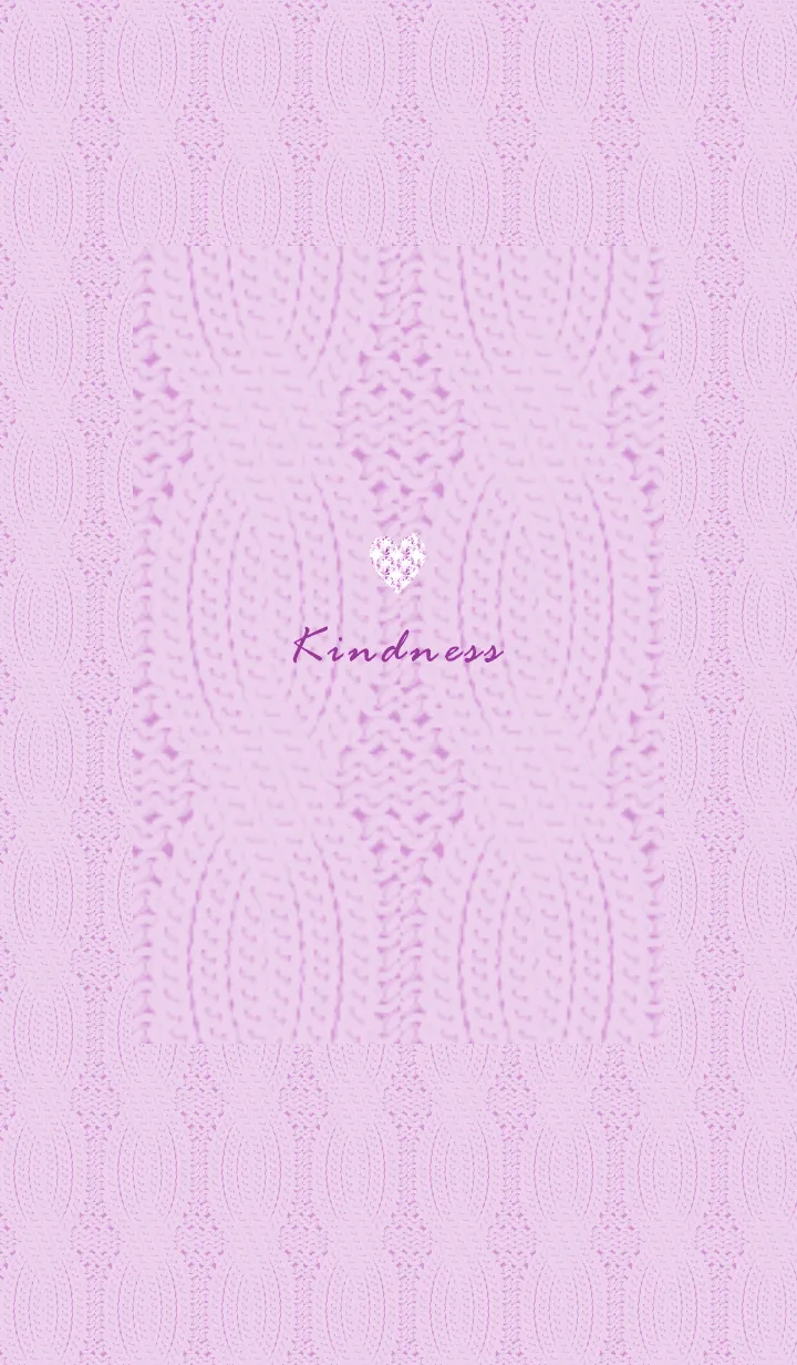 [LINE着せ替え] ～ハートとニット♥パープル22_1～の画像1